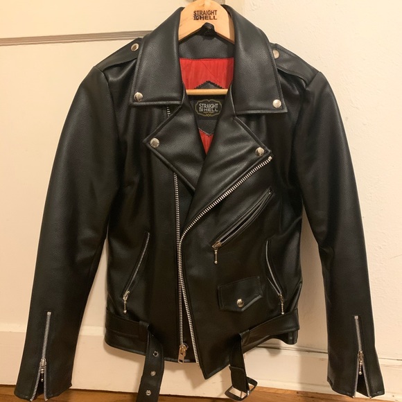 straight to hell vegan jacket
